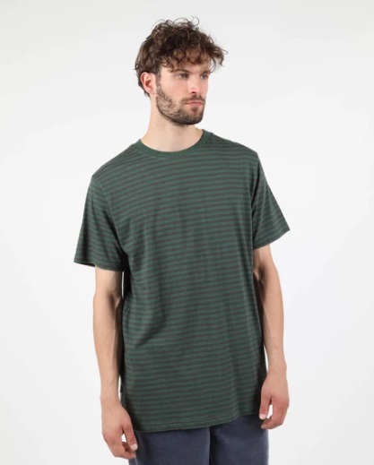 camiseta de manga corta para hombre con estampado a rayas