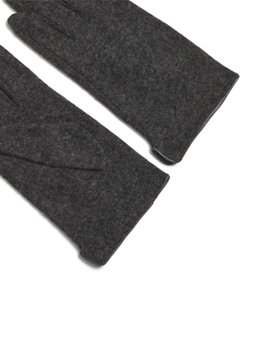 guantes de invierno gris oscuro para mujer