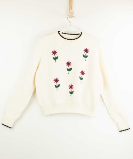Jersey Mujer Bordado Floral | Diseño Romántico