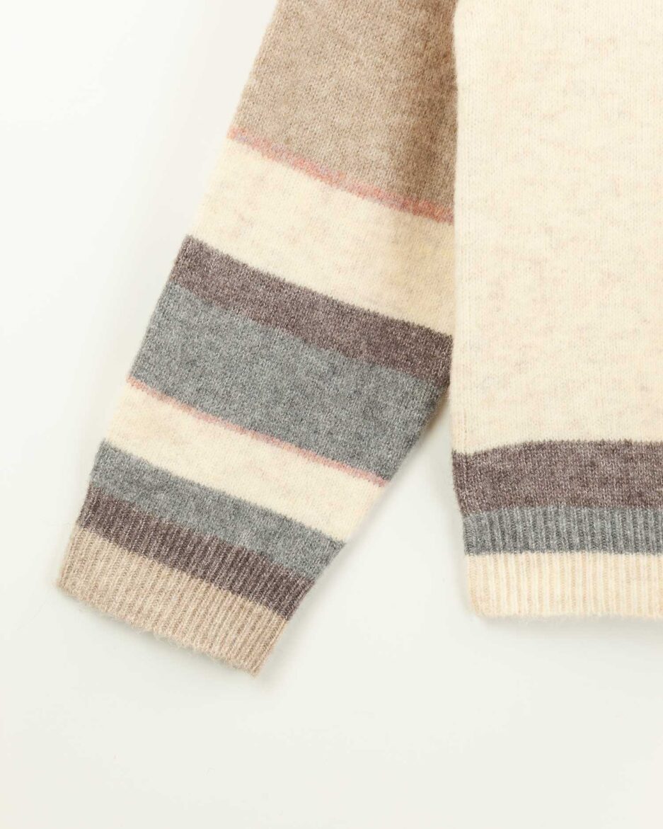 Jersey Mujer Ouka | Cuello Chimenea y Ribetes en Contraste
