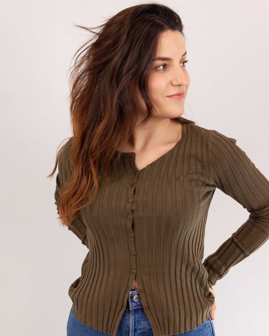 chaqueta de punto canale con botones