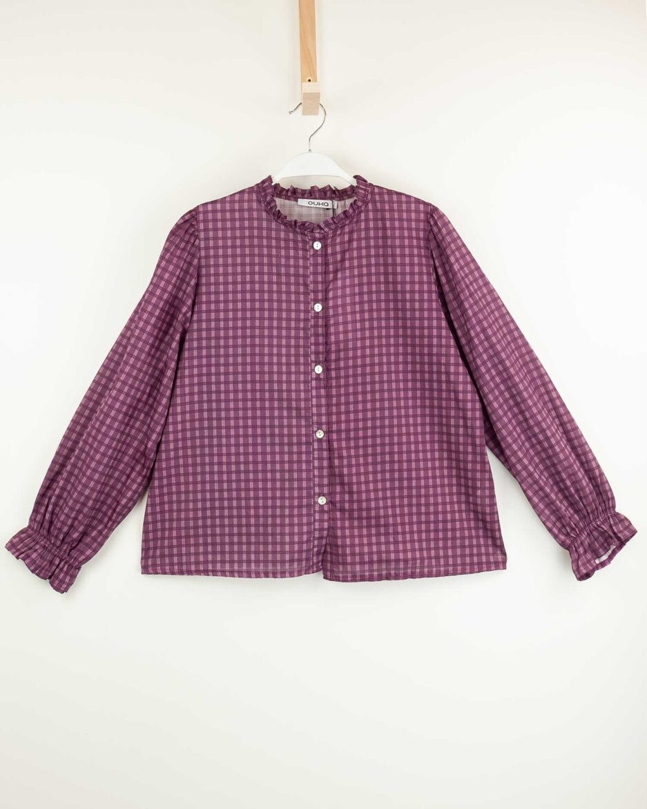 Blusa Mujer Estampada Cuadros