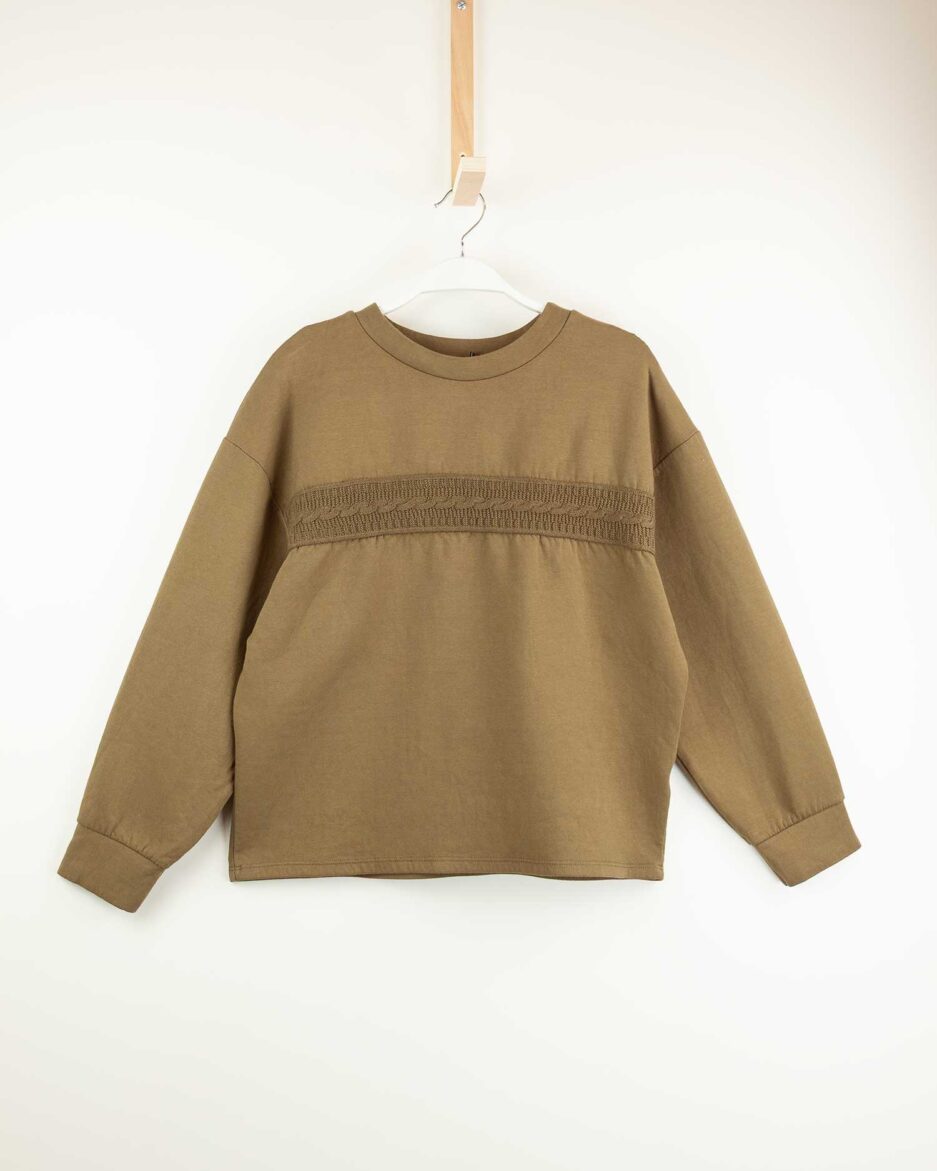 Sudadera Mujer Bordado Trenzado