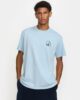 Camiseta azul celeste Revolution para hombre con estampado gráfico grande en la espalda