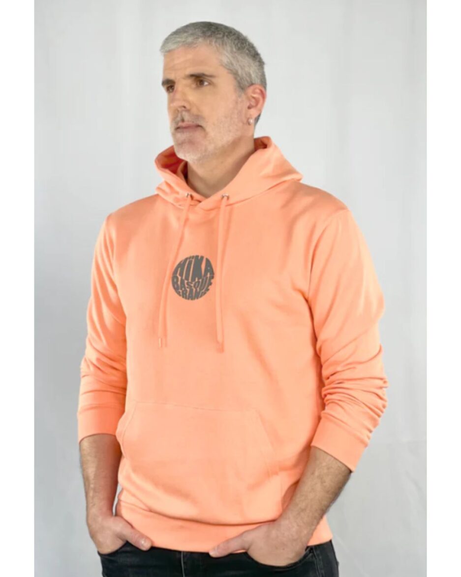 Sudadera capucha HÏKA primavera-verano naranja coral Begur