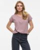 Camiseta malva VILA Vidreamers para mujer en algodón orgánico y poliéster reciclado