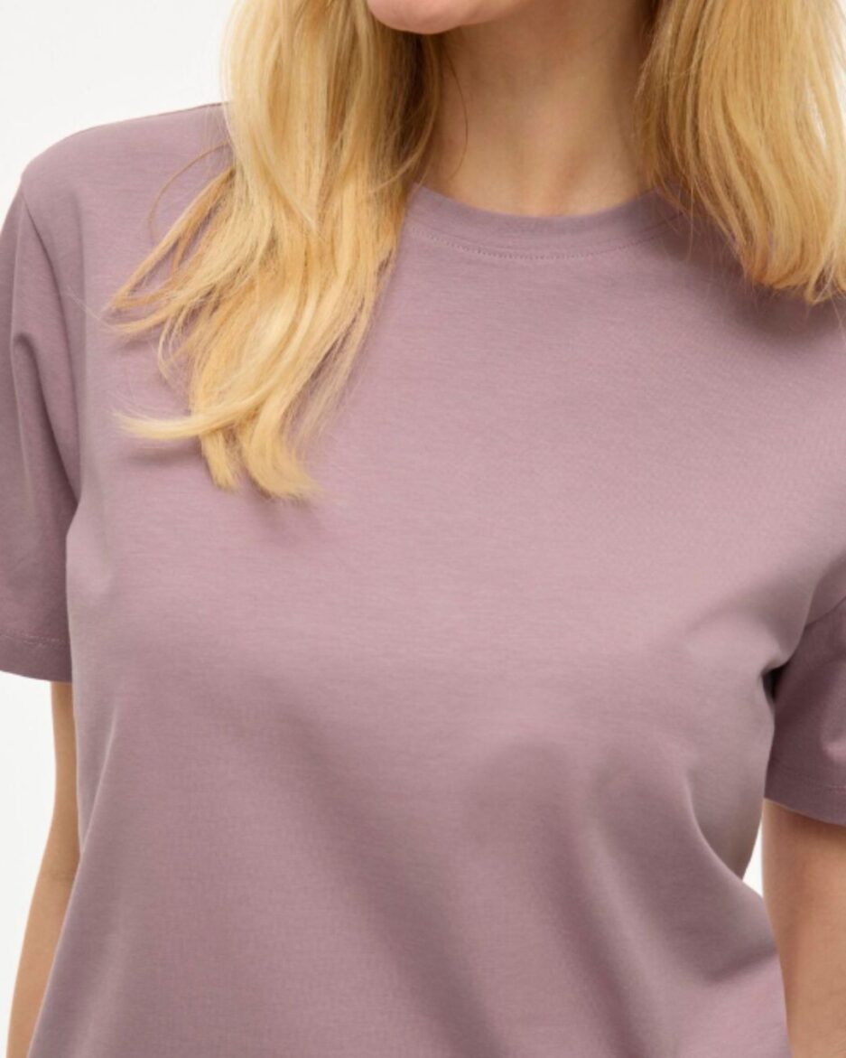 Camiseta VINORA malva algodón orgánico mujer VILA Ouka