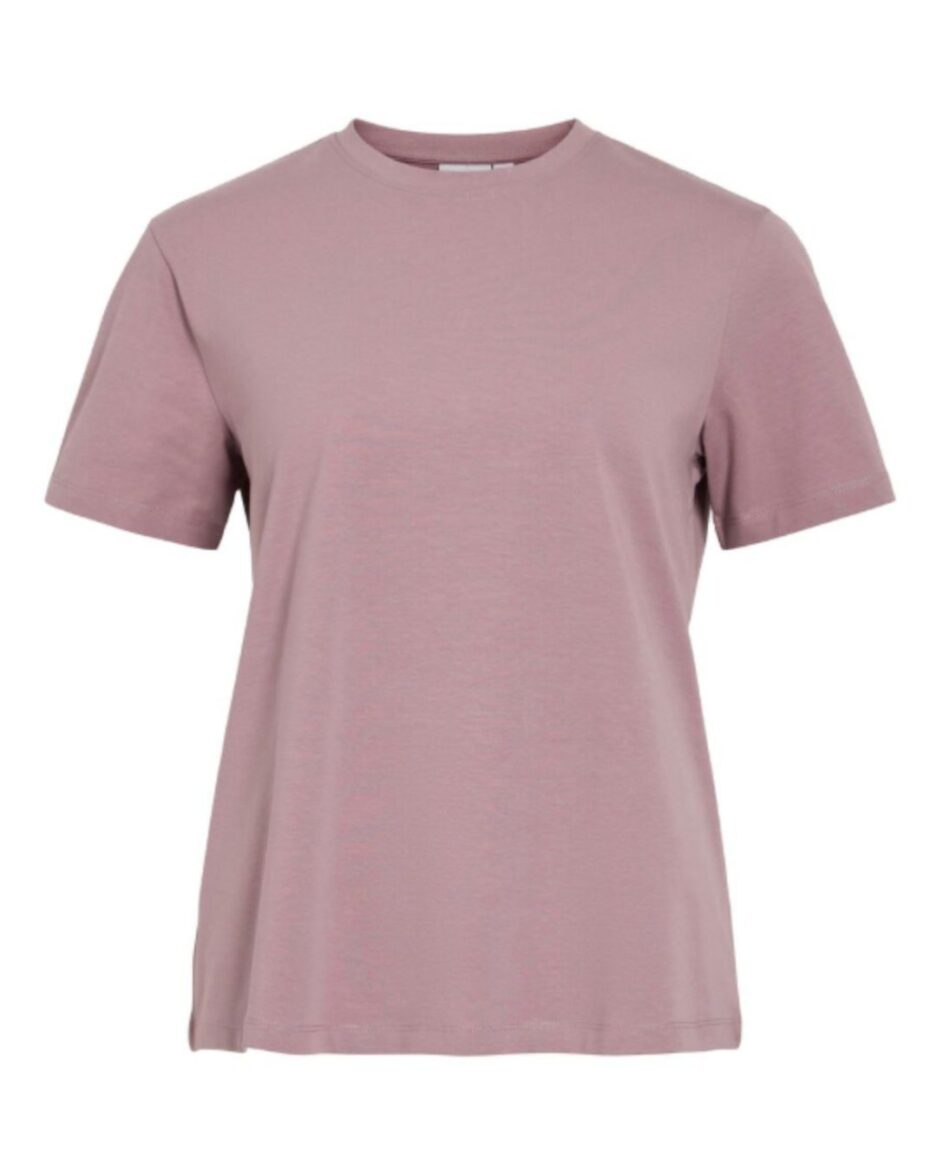 Camiseta VINORA malva algodón orgánico mujer VILA Ouka