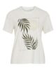 Camiseta mujer VILA crudo estampado botánico algodón orgánico Ouka