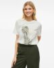 Camiseta mujer VILA crudo estampado botánico algodón orgánico Ouka