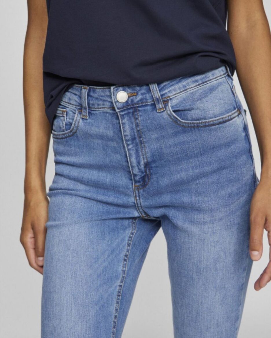 Jeans mujer corte campana VIBETTY azul medio de VILA – Ouka